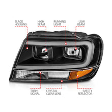 Load image into Gallery viewer, Anzo USA 111537 Crystal Headlight Set Fits 99-04 Grand Cherokee (WJ)