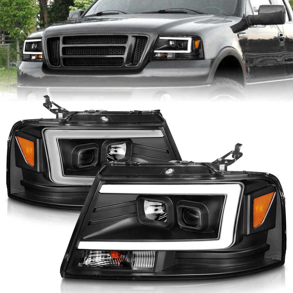 Anzo USA 111541 Projector Headlight Set Fits 04-08 F-150 Mark LT