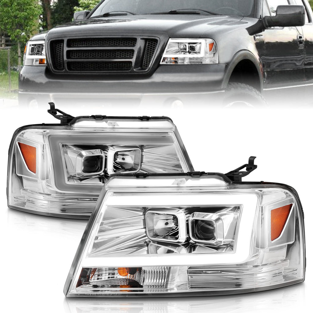 Anzo USA 111542 Projector Headlight Set Fits 04-08 F-150 Mark LT