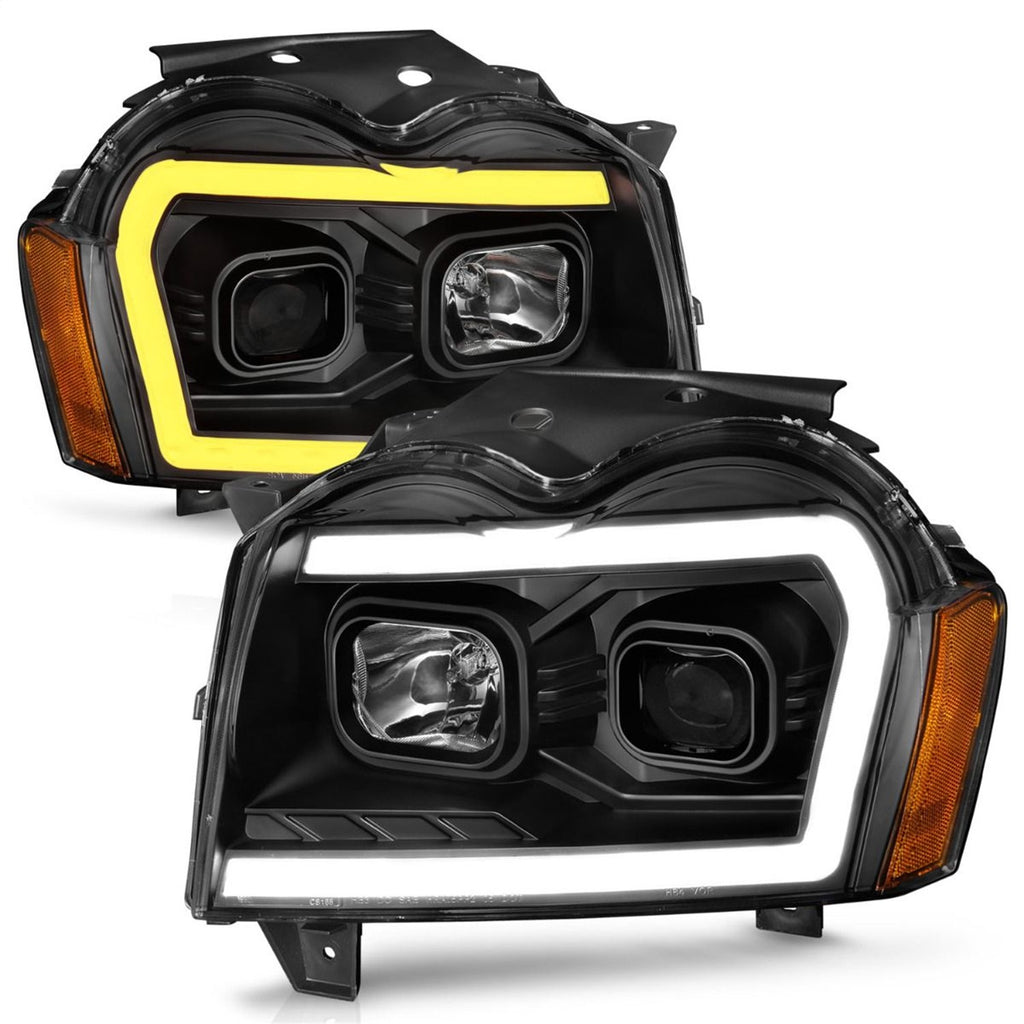 Anzo USA 111543 Projector Headlight Set Fits 05-07 Grand Cherokee (WK)
