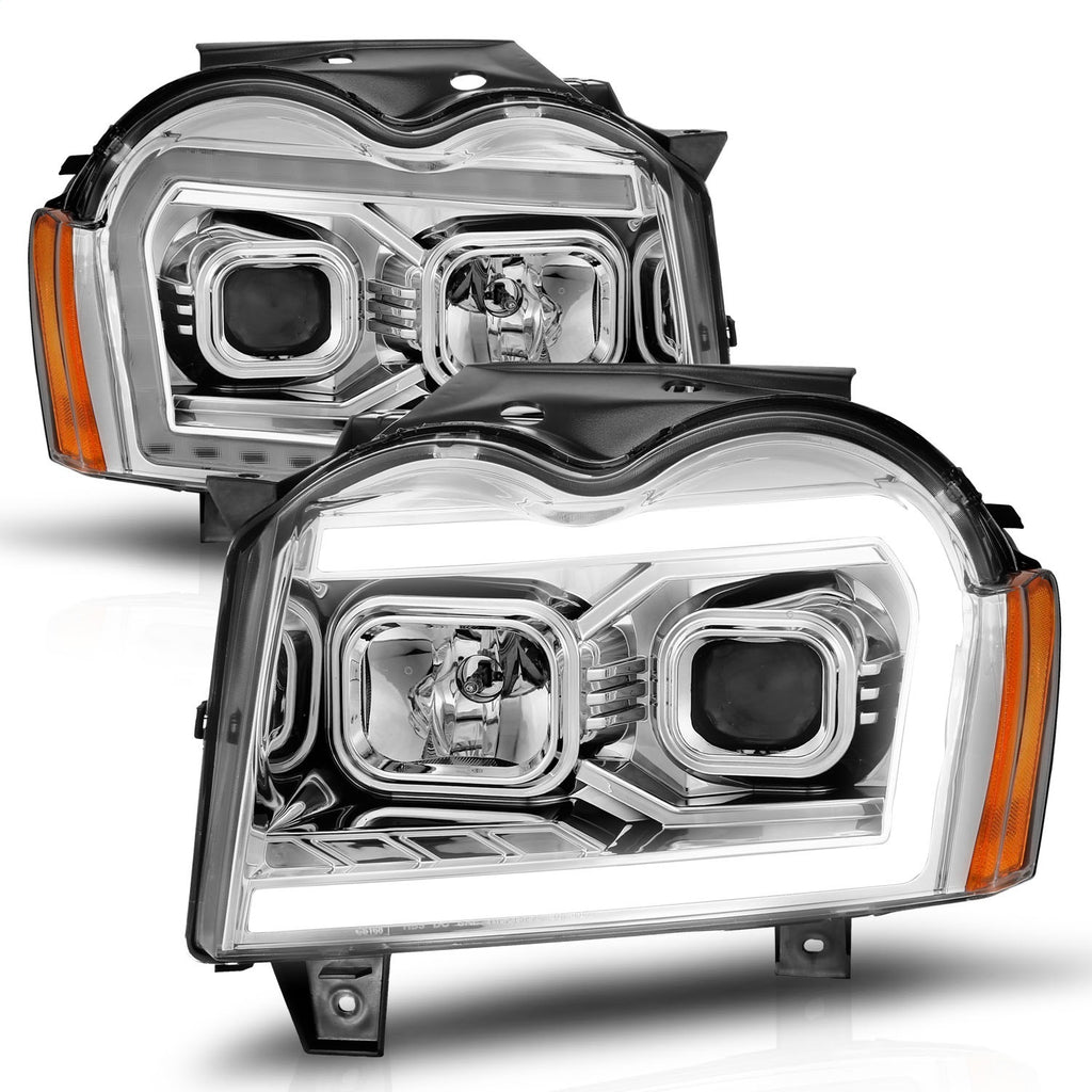 Anzo USA 111544 Projector Headlight Set Fits 05-07 Grand Cherokee (WK)