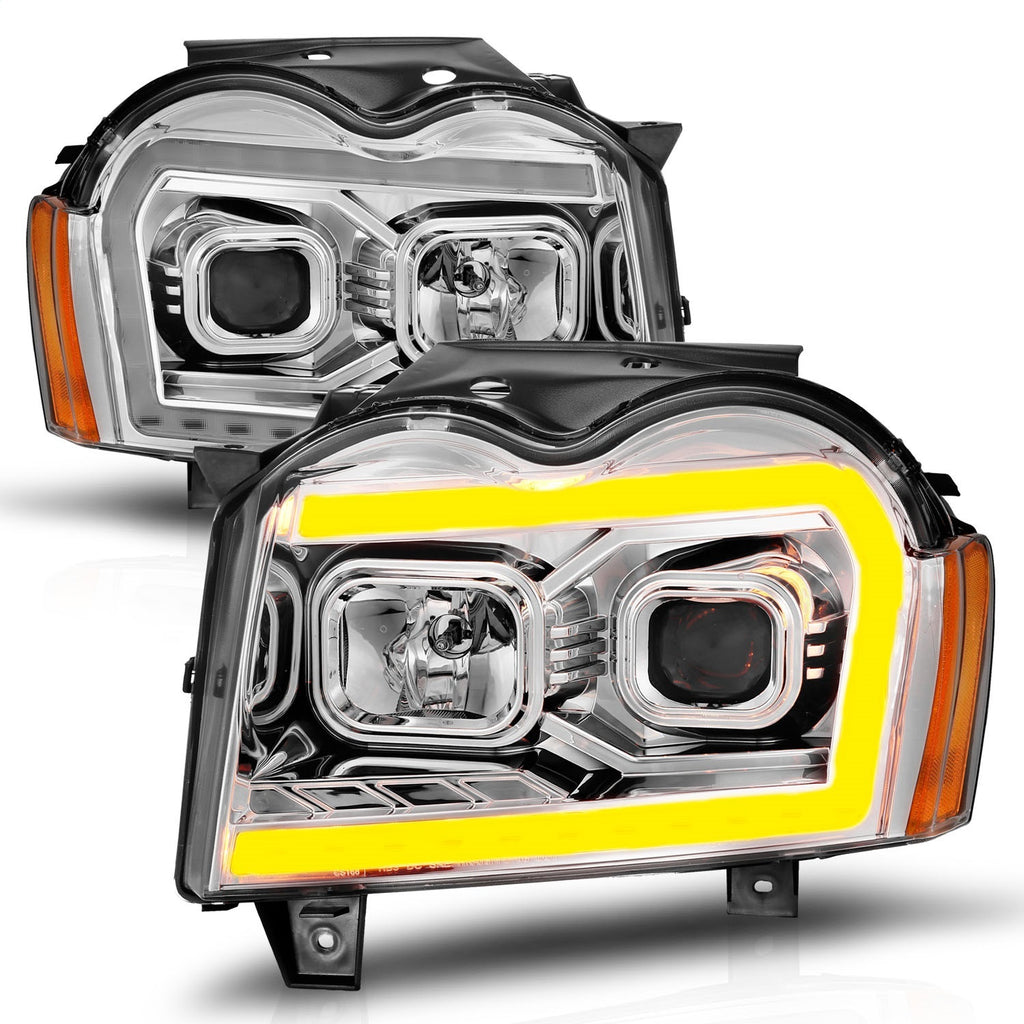 Anzo USA 111544 Projector Headlight Set Fits 05-07 Grand Cherokee (WK)