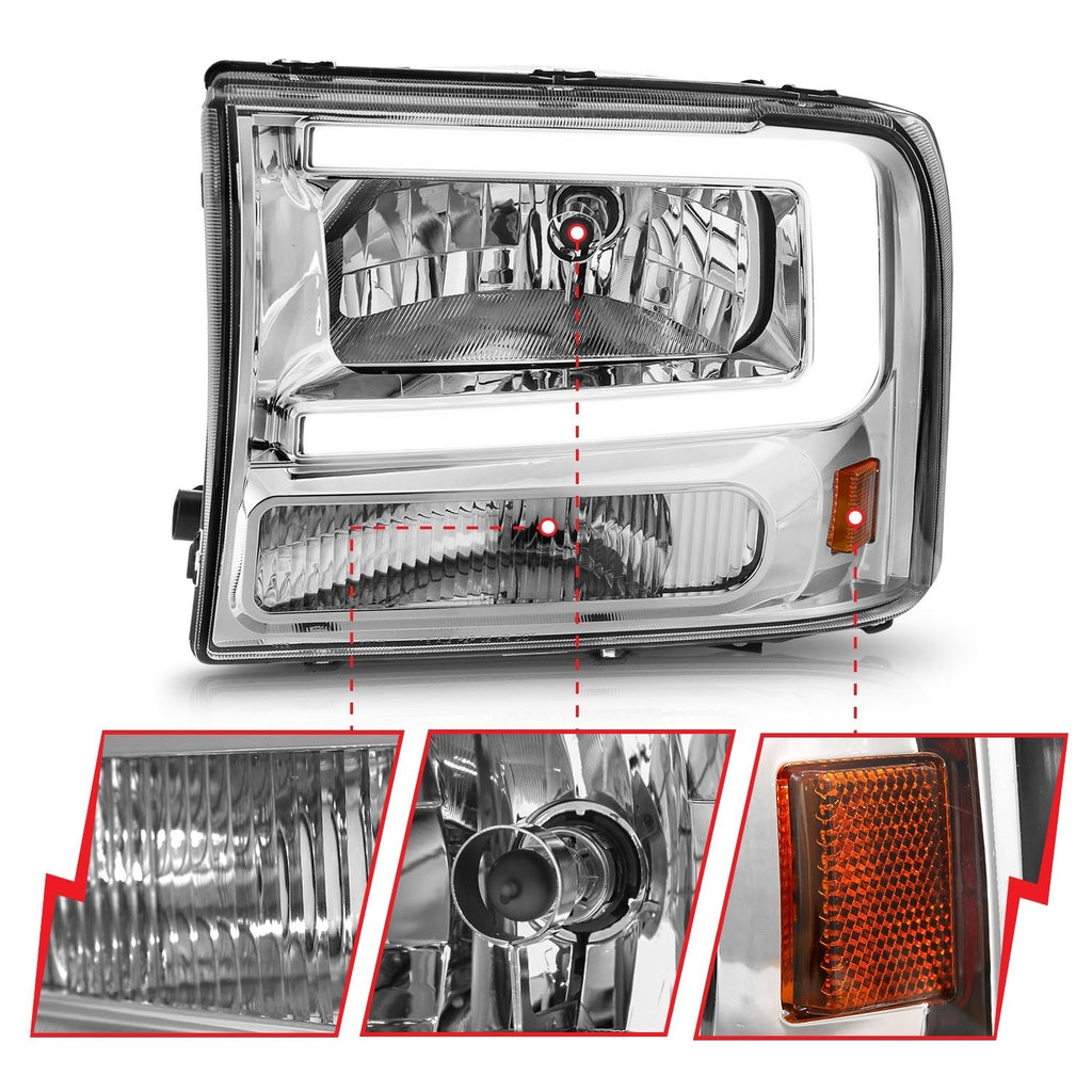 Anzo USA 111550 Crystal Headlight Set