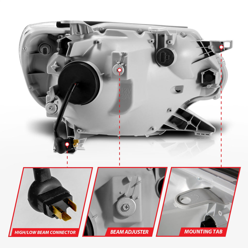 Anzo USA 111556 Projector Headlight Set Fits 12-15 Tacoma