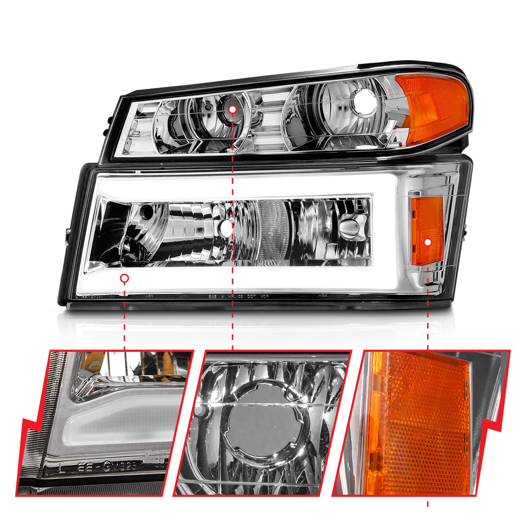 Anzo USA 111559 Crystal Headlight Set