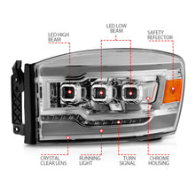 Load image into Gallery viewer, Anzo USA 111561 LED Projector Headlight Fits 06-08 Ram 1500 Ram 2500 Ram 3500