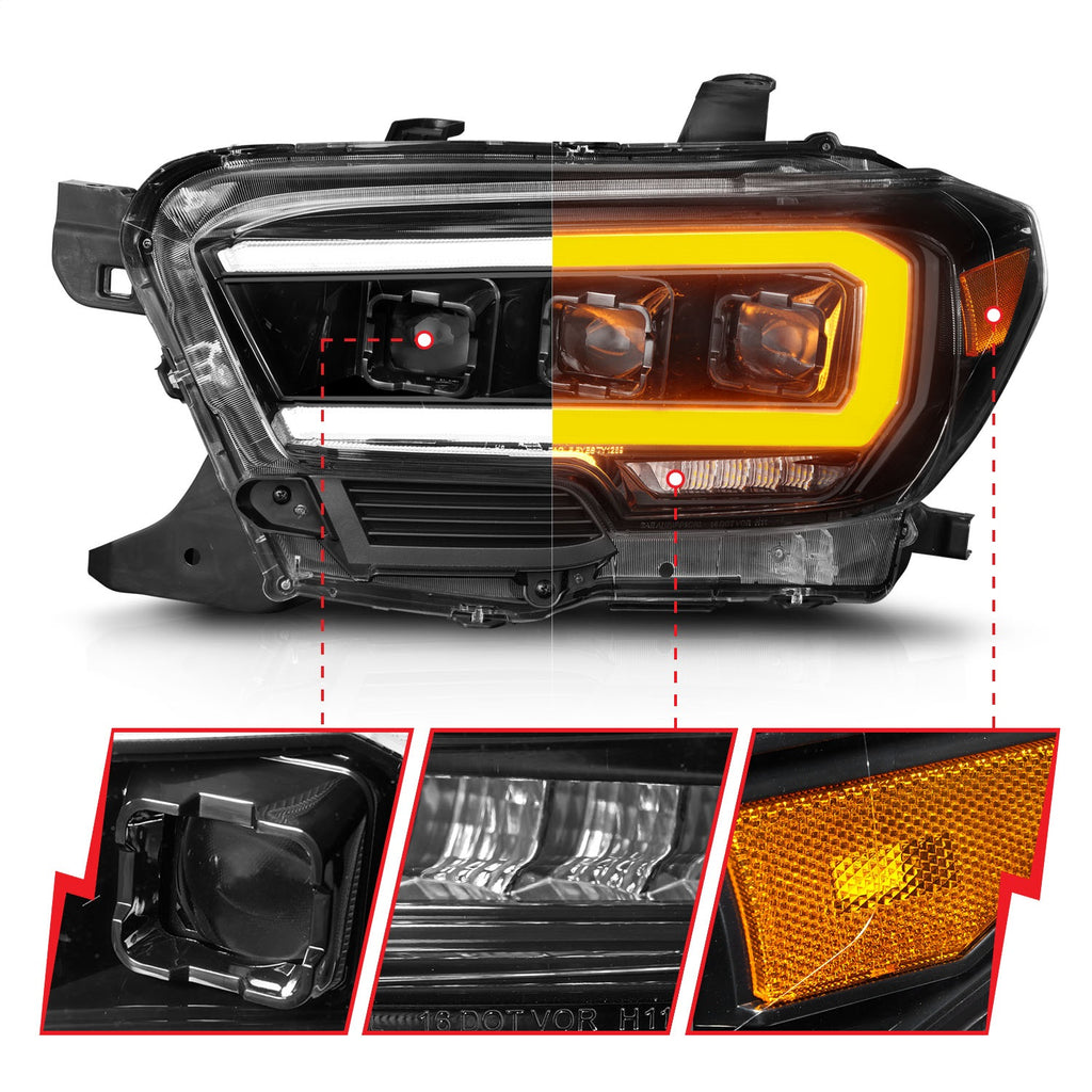 Anzo USA 111562 Projector Headlight Set Fits 16-23 Tacoma