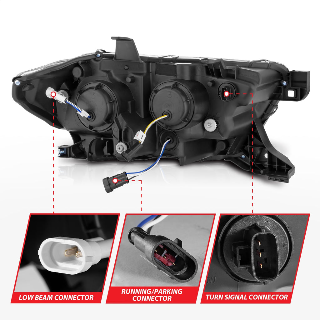 Anzo USA 111562 Projector Headlight Set Fits 16-23 Tacoma