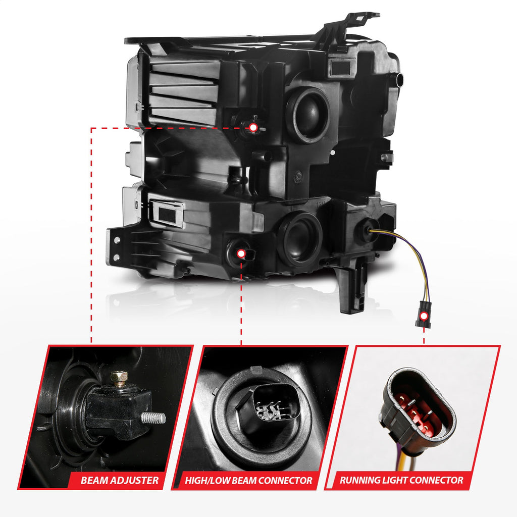Anzo USA 111566-R LED Projector Headlight Fits 19-21 Silverado 1500