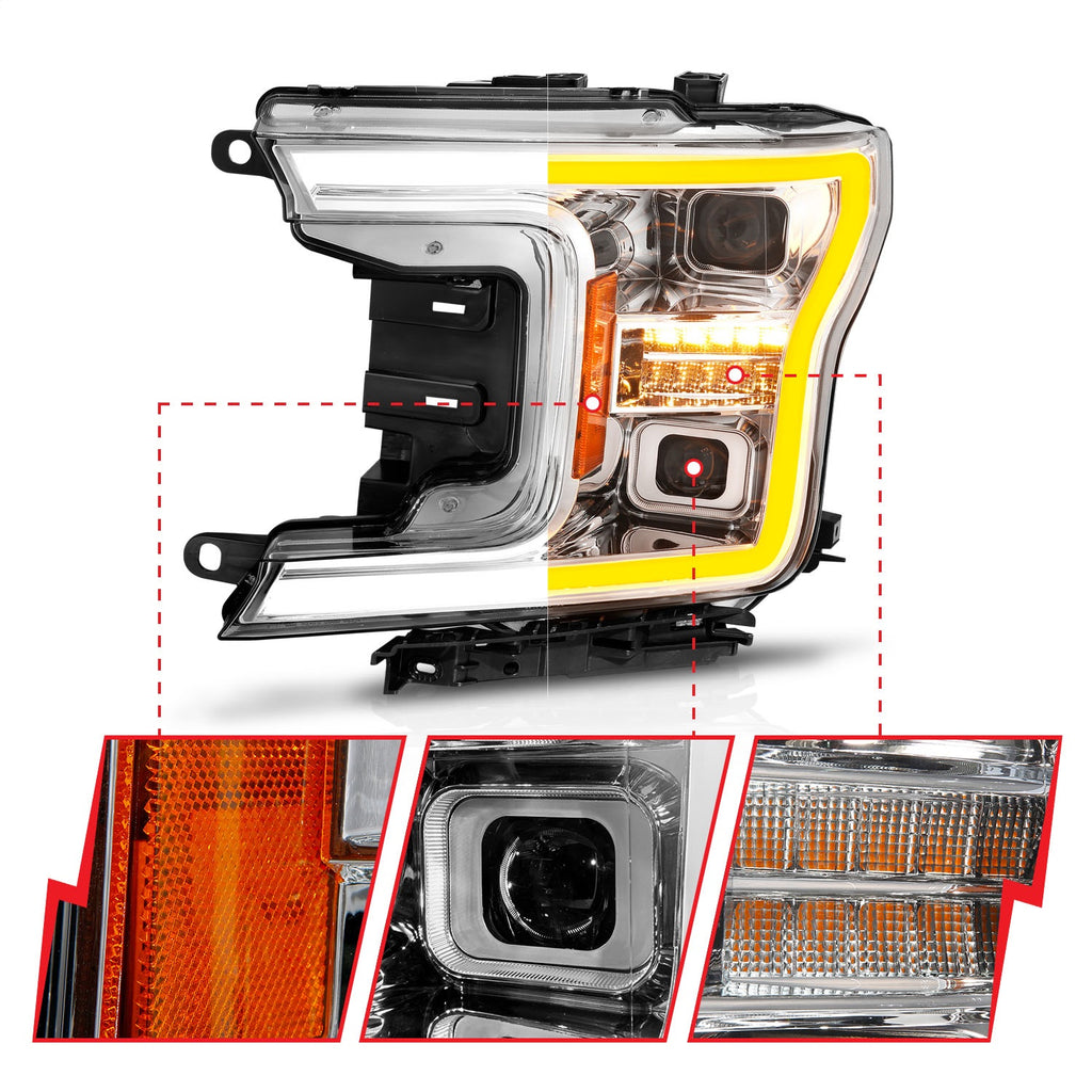 Anzo USA 111571 LED Projector Headlight Fits 18-20 F-150