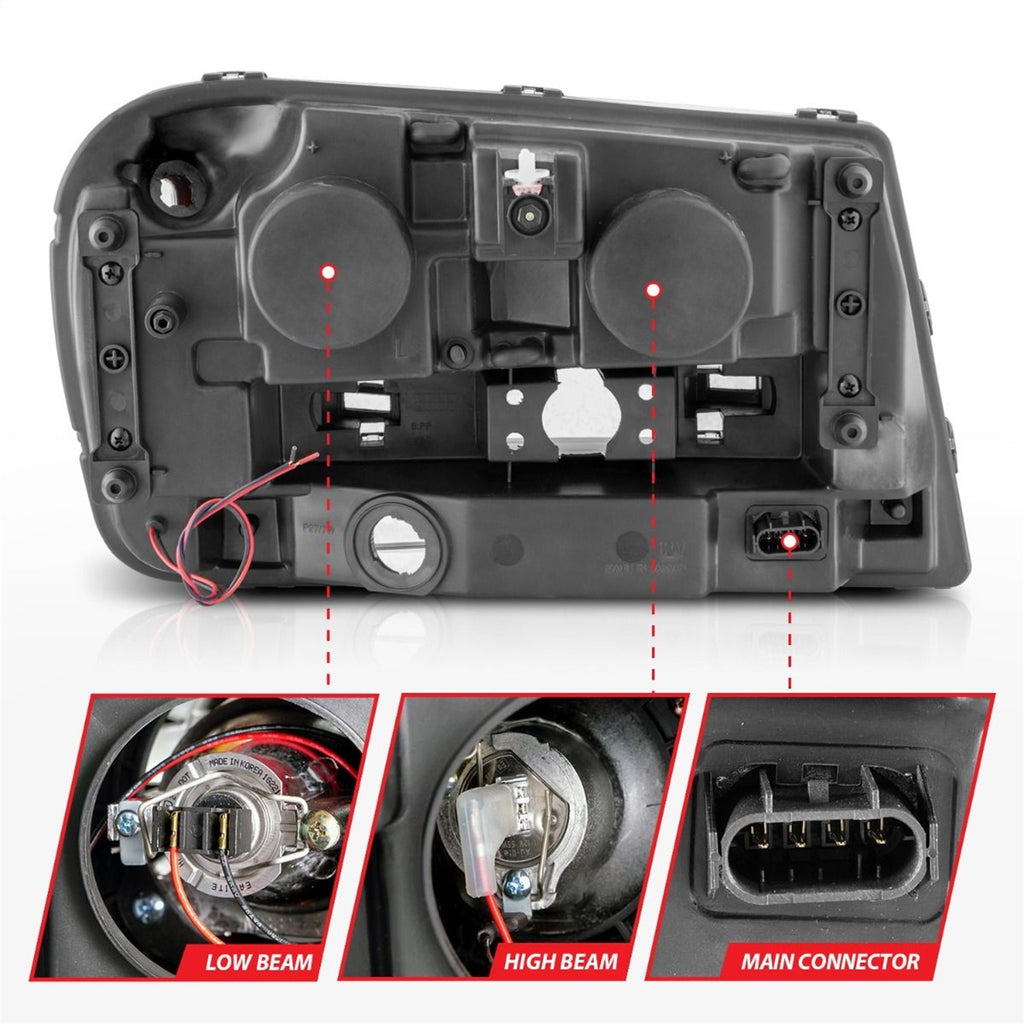 Anzo USA 111573 Projector Headlight Set w/Halo Fits Trailblazer Trailblazer EXT