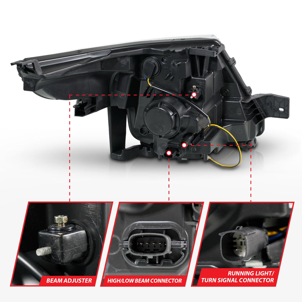 Anzo USA 111575 Projector Headlight Set Fits 11-15 Explorer