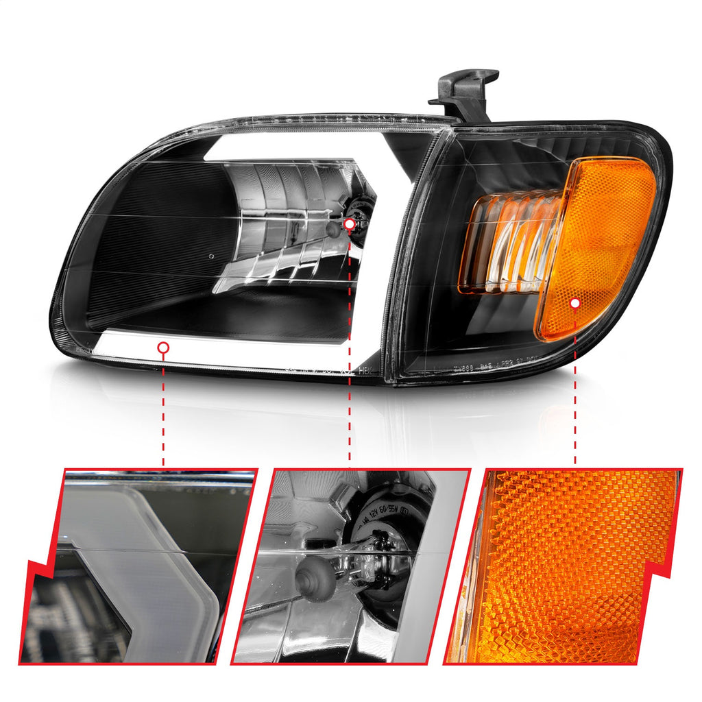 Anzo USA 111579 Crystal Headlight Set Fits 00-04 Tundra