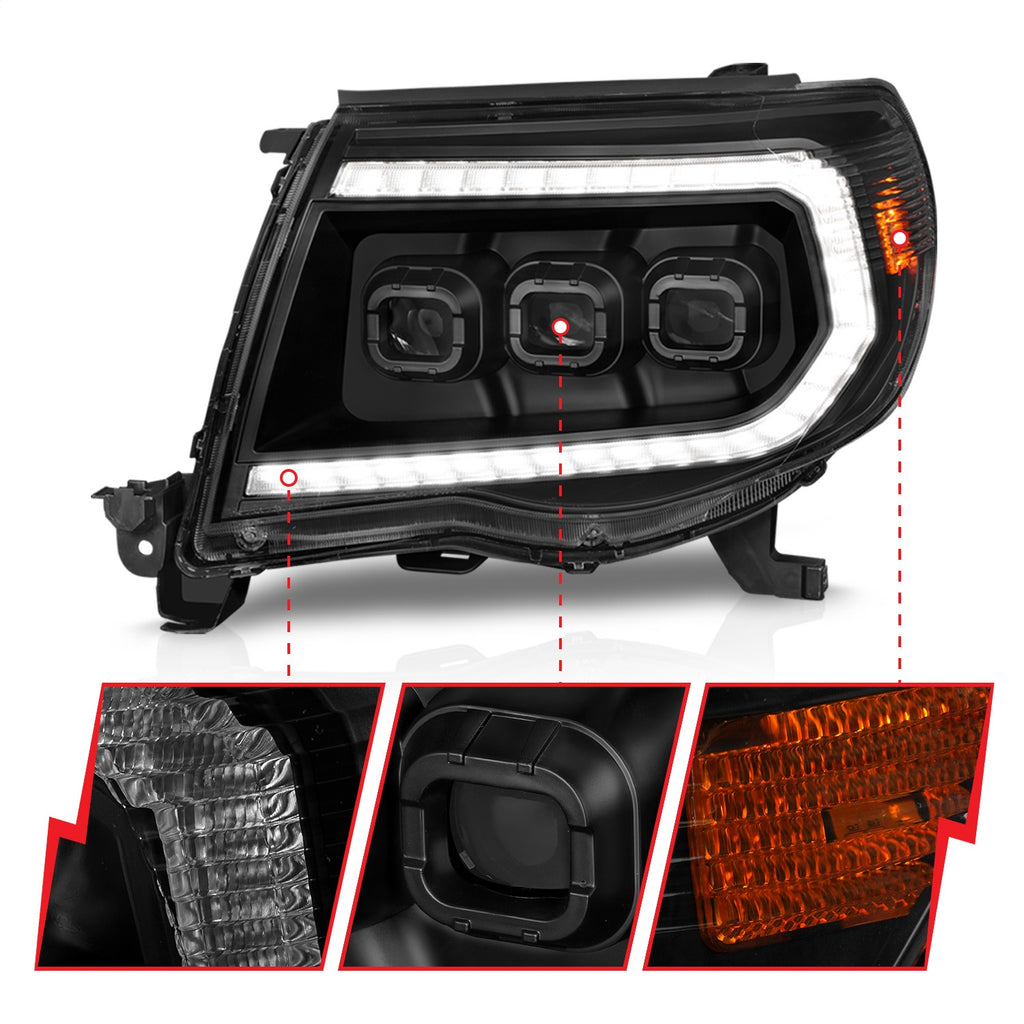Anzo USA 111581 LED Projector Headlight Fits 05-11 Tacoma