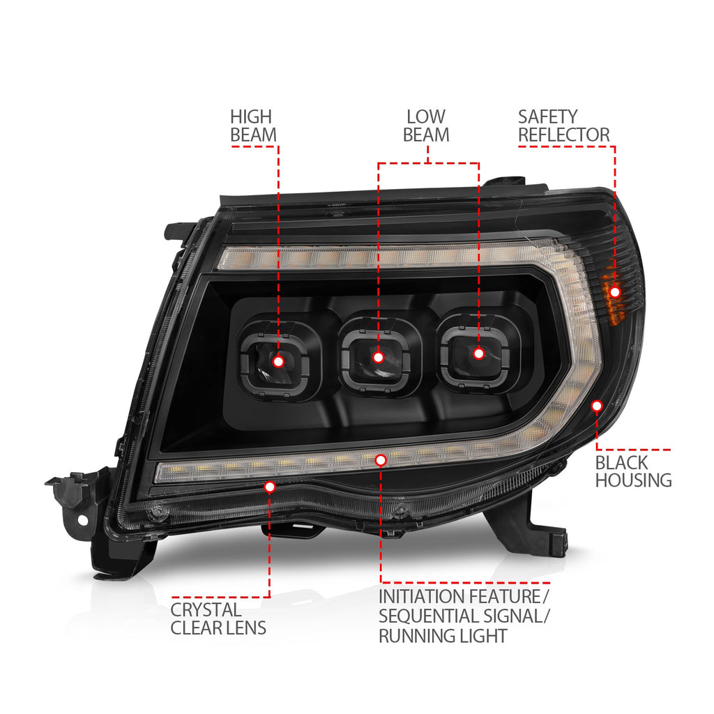 Anzo USA 111581 LED Projector Headlight Fits 05-11 Tacoma
