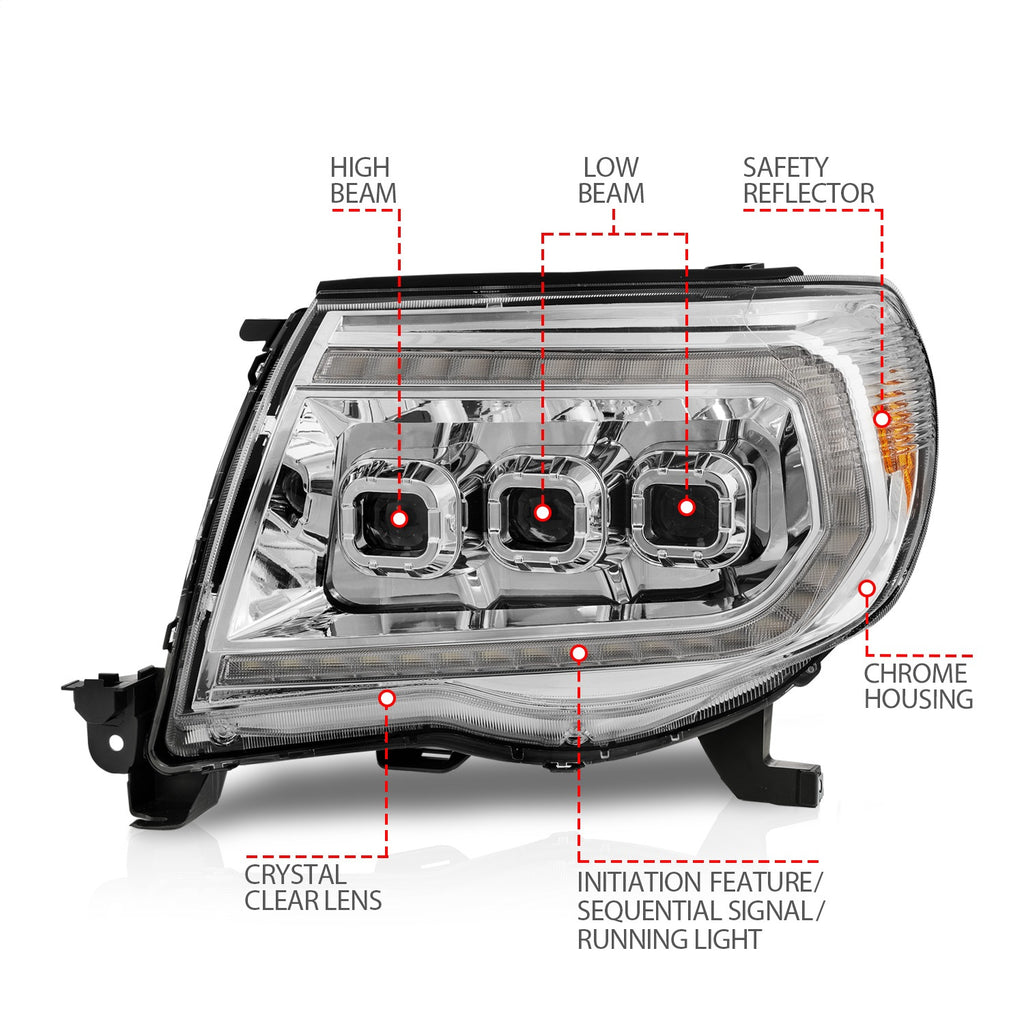 Anzo USA 111582 LED Projector Headlight Fits 05-11 Tacoma