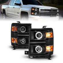 Load image into Gallery viewer, Anzo USA 111583 Projector Headlight Set w/Halo Fits 14-15 Silverado 1500