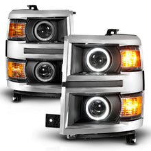 Load image into Gallery viewer, Anzo USA 111585 Projector Headlight Set w/Halo Fits 14-15 Silverado 1500
