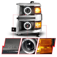 Load image into Gallery viewer, Anzo USA 111585 Projector Headlight Set w/Halo Fits 14-15 Silverado 1500