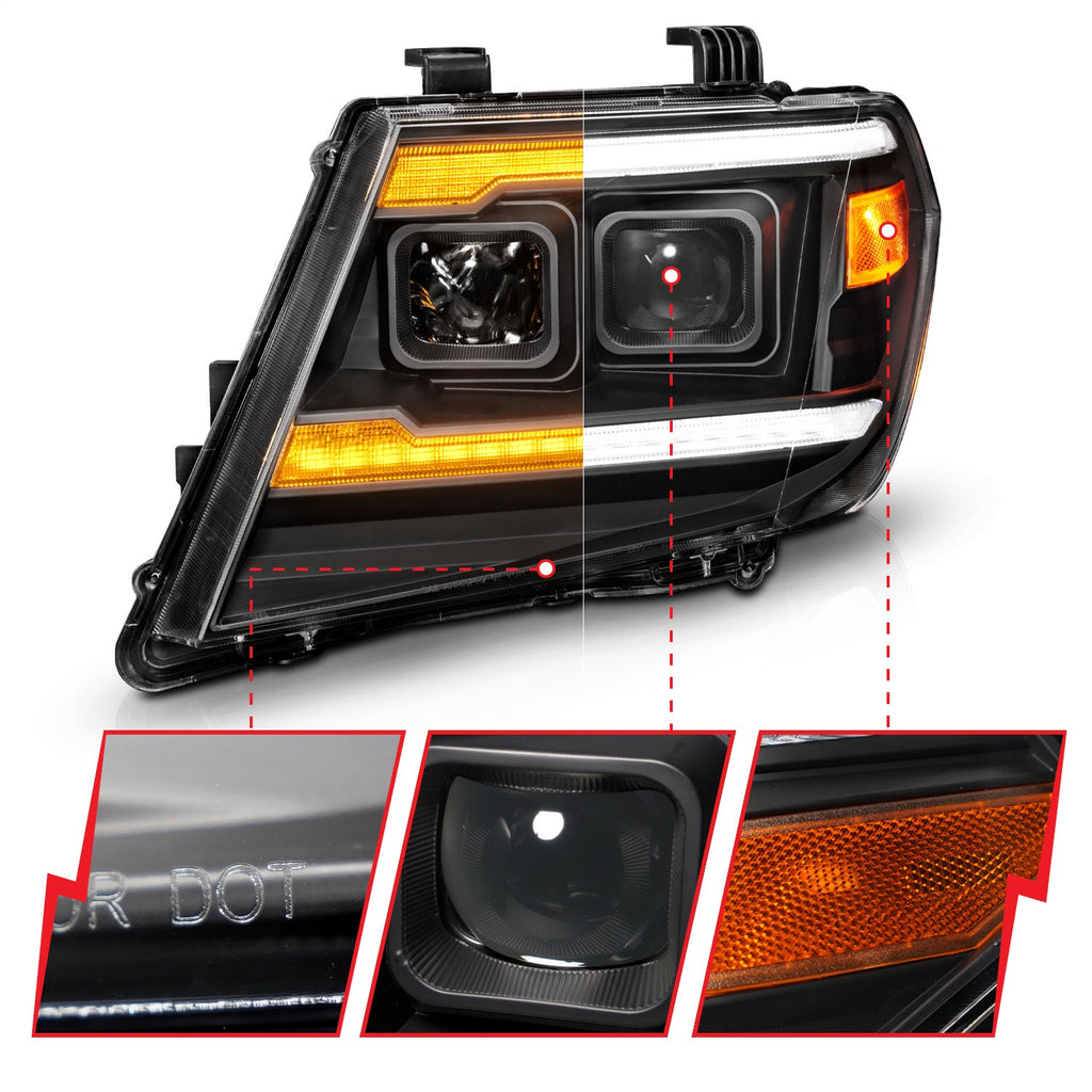 Anzo USA 111597 Projector Headlight Set Fits 09-21 Frontier