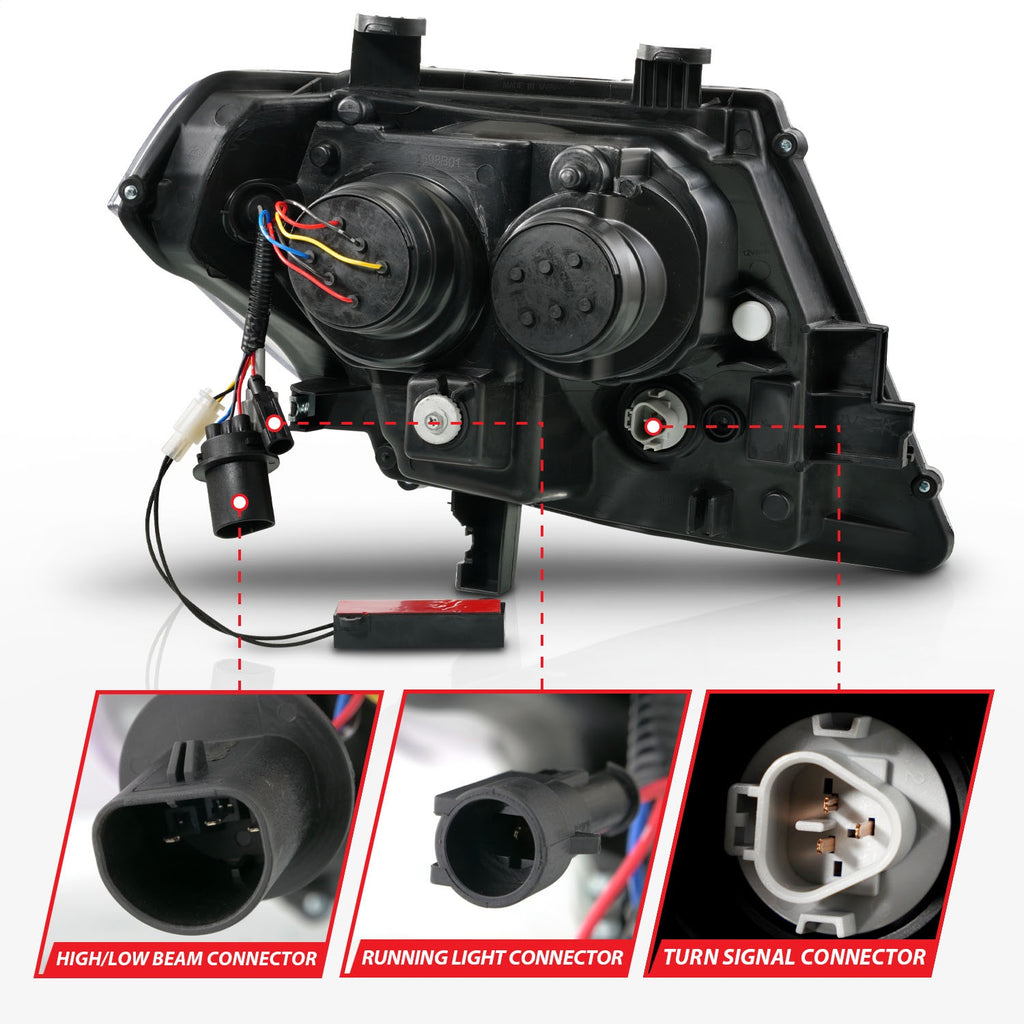 Anzo USA 111597 Projector Headlight Set Fits 09-21 Frontier