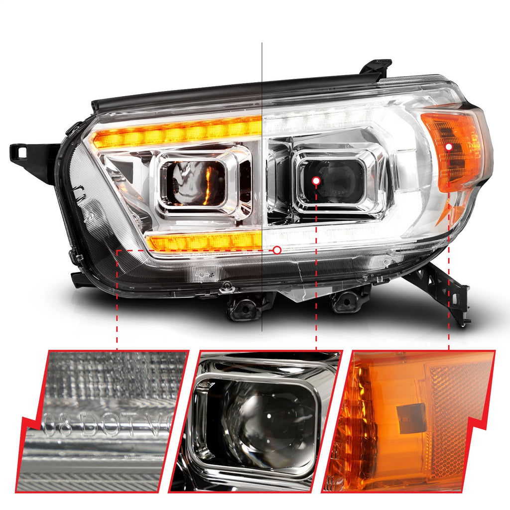 Anzo USA 111603 Projector Headlight Set Fits 10-13 4Runner
