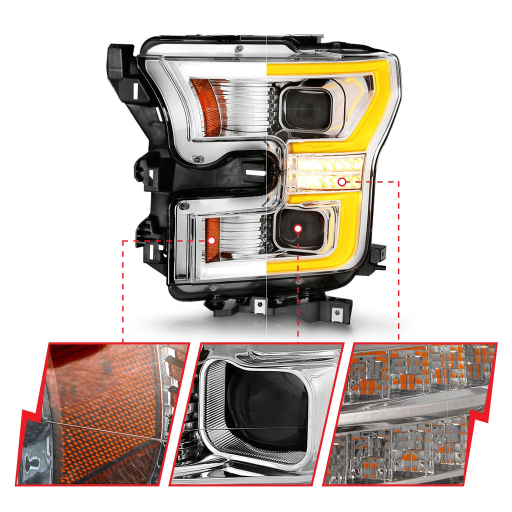 Anzo USA 111605 LED Projector Headlight Fits 15-17 F-150