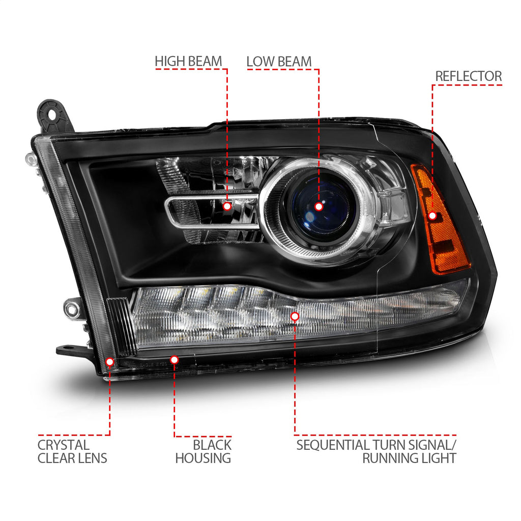 Anzo USA 111609 Projector Headlight Set