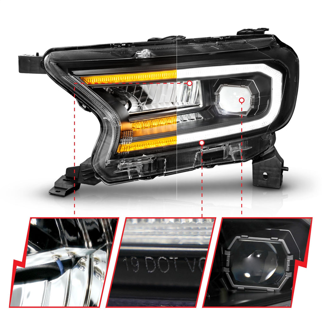 Anzo USA 111613 LED Projector Headlight Fits 19-23 Ranger