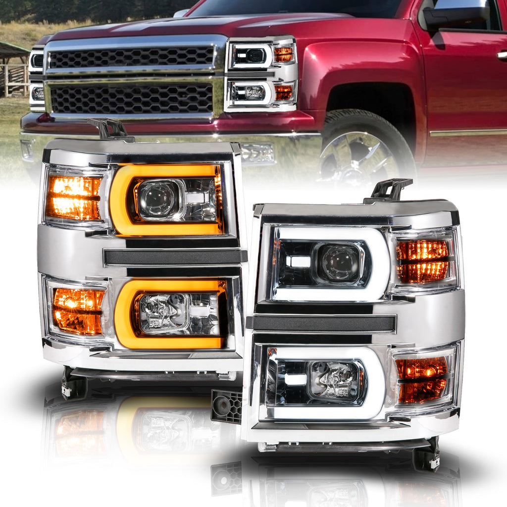 Anzo USA 111618 LED Projector Headlight Fits 14-15 Silverado 1500