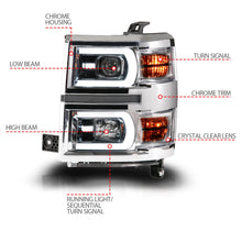 Load image into Gallery viewer, Anzo USA 111618 LED Projector Headlight Fits 14-15 Silverado 1500