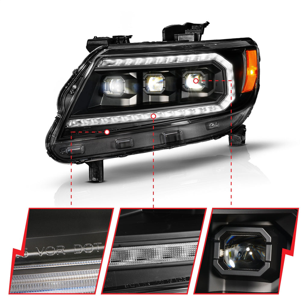 Anzo USA 111634 LED Projector Headlight Fits 15-22 Colorado