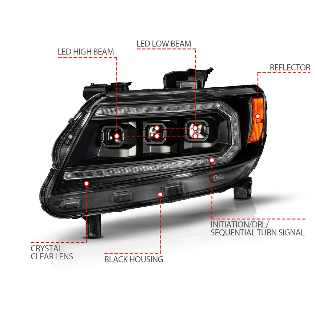 Anzo USA 111634 LED Projector Headlight Fits 15-22 Colorado