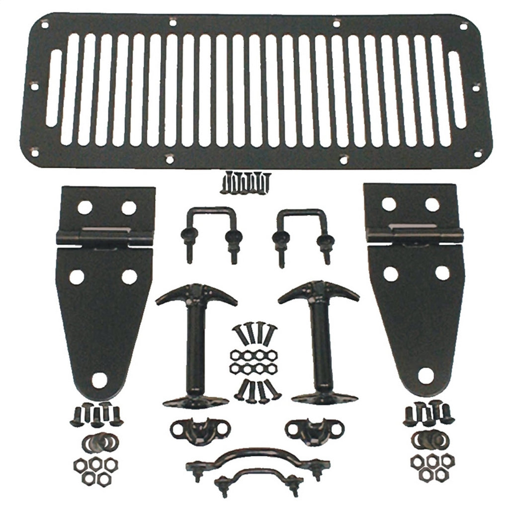 Rugged Ridge 11201.01 Hood Set Fits 76-95 CJ5 CJ7 Scrambler Wrangler (YJ)