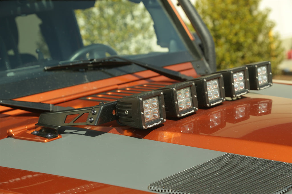 Rugged Ridge 11232.03 Hood Light Bar Fits 07-18 Wrangler (JK)