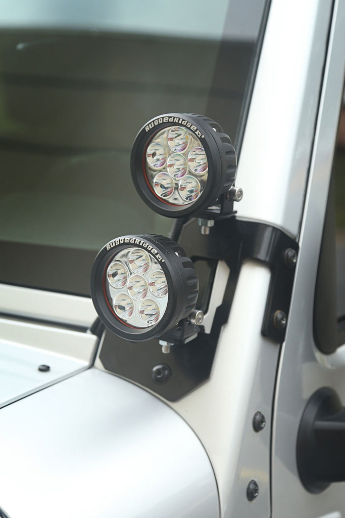 Rugged Ridge 11232.30 A-Pillar Light Mount Fits 07-18 Wrangler (JK)