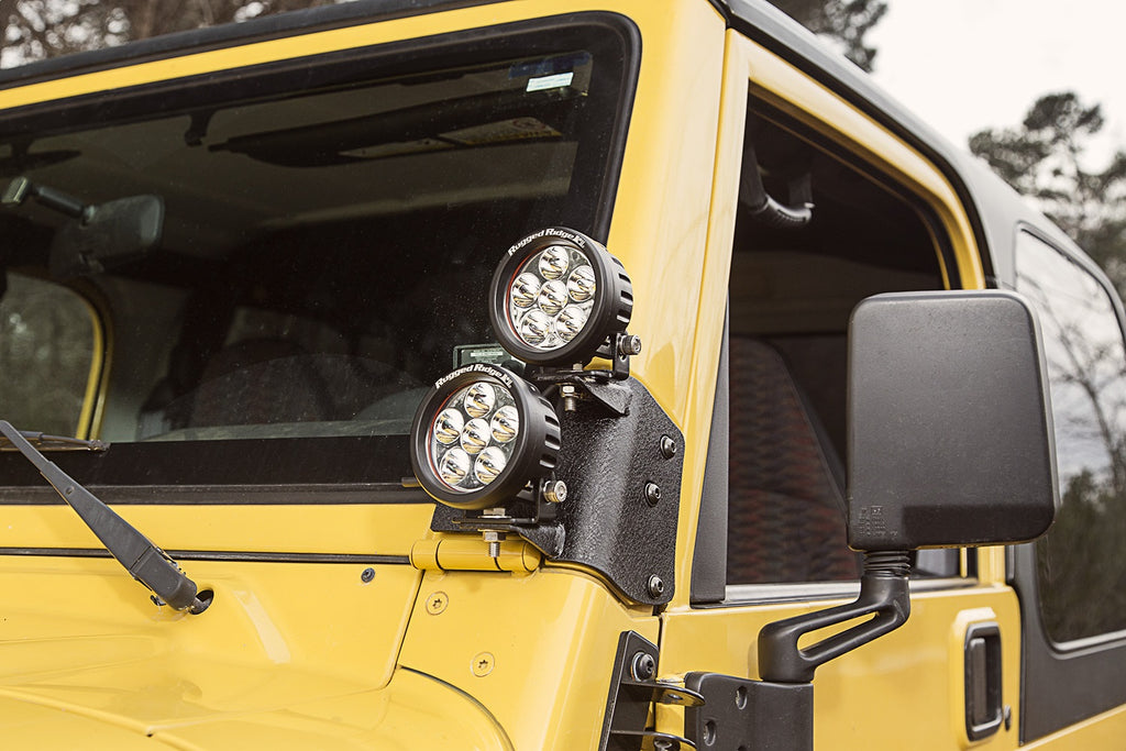 Rugged Ridge 11232.37 A-Pillar LED Kit Fits 97-06 Wrangler (TJ)