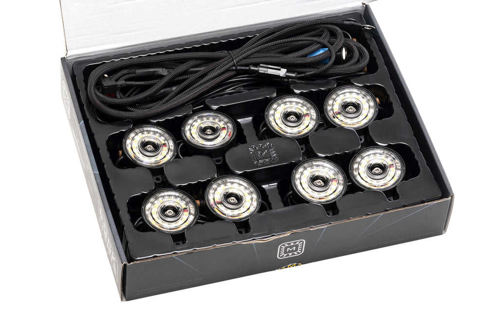 Morimoto XRL15 Rock Light Kit White LED / 8 Pack