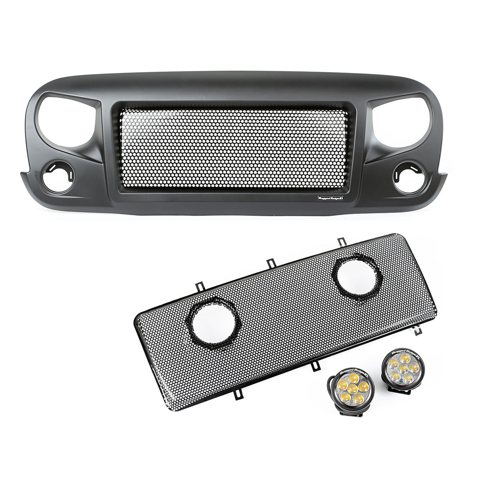 Rugged Ridge 12034.35 Spartan Grille Insert Kit Fits 07-18 Wrangler (JK)
