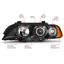 Load image into Gallery viewer, Anzo USA 121017 Projector Headlight Set w/Halo Fits 97-01 525i 528i 530i 540i