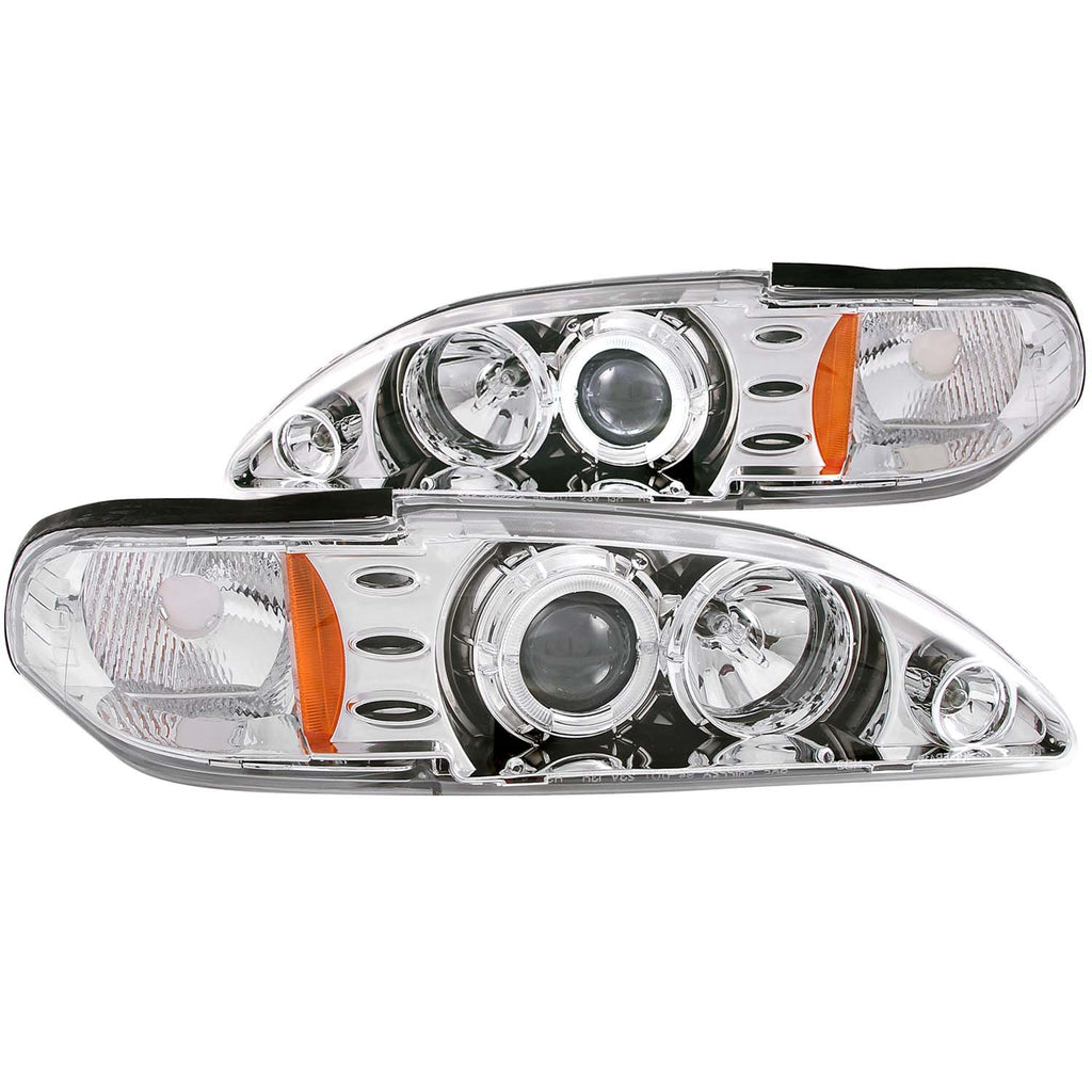 Anzo USA 121039 Projector Headlight Set w/Halo Fits 94-98 Mustang