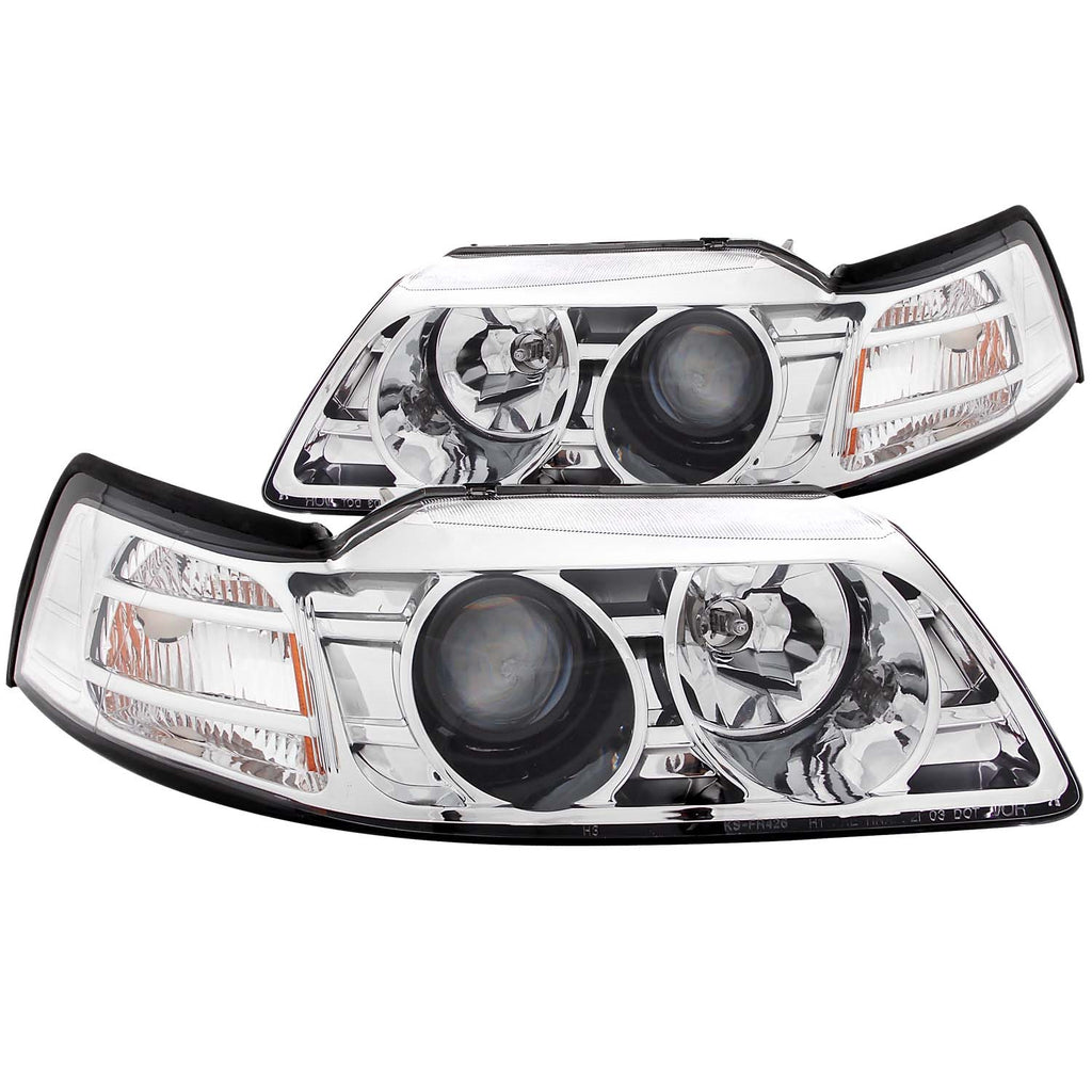 Anzo USA 121043 Projector Headlight Set Fits 99-04 Mustang