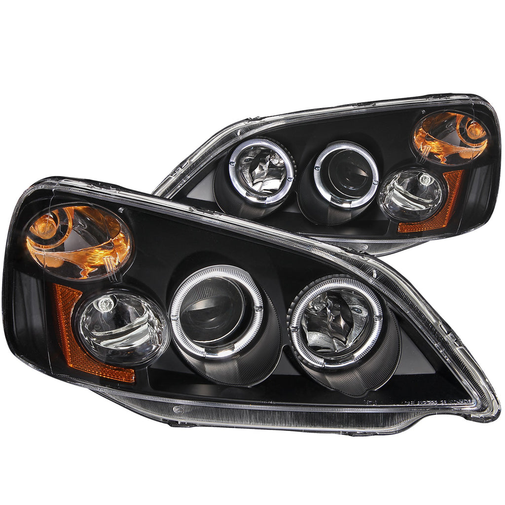 Anzo USA 121055 Projector Headlight Set w/Halo Fits 01-03 Civic