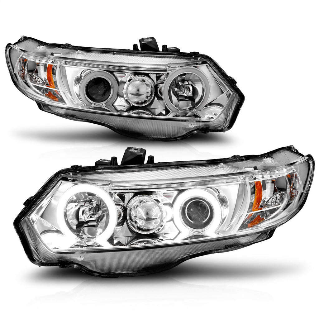 Anzo USA 121061 Projector Headlight Set w/Halo Fits 06-11 Civic