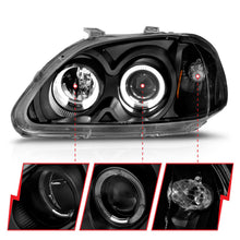 Load image into Gallery viewer, Anzo USA 121068 Projector Headlight Set w/Halo Fits 96-98 Civic