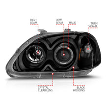 Load image into Gallery viewer, Anzo USA 121068 Projector Headlight Set w/Halo Fits 96-98 Civic
