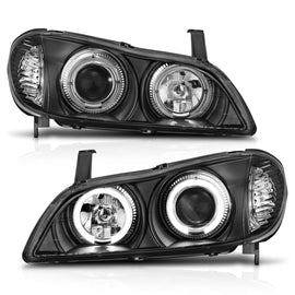 Anzo USA 121077 Projector Headlight Set w/Halo Fits 00-04 I30 I35