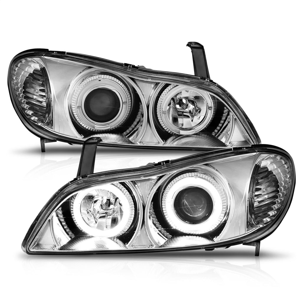 Anzo USA 121078 Projector Headlight Set w/Halo Fits 00-04 I30 I35