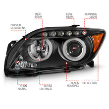 Load image into Gallery viewer, Anzo USA 121119 Projector Headlight Set w/Halo Fits 05-10 tC