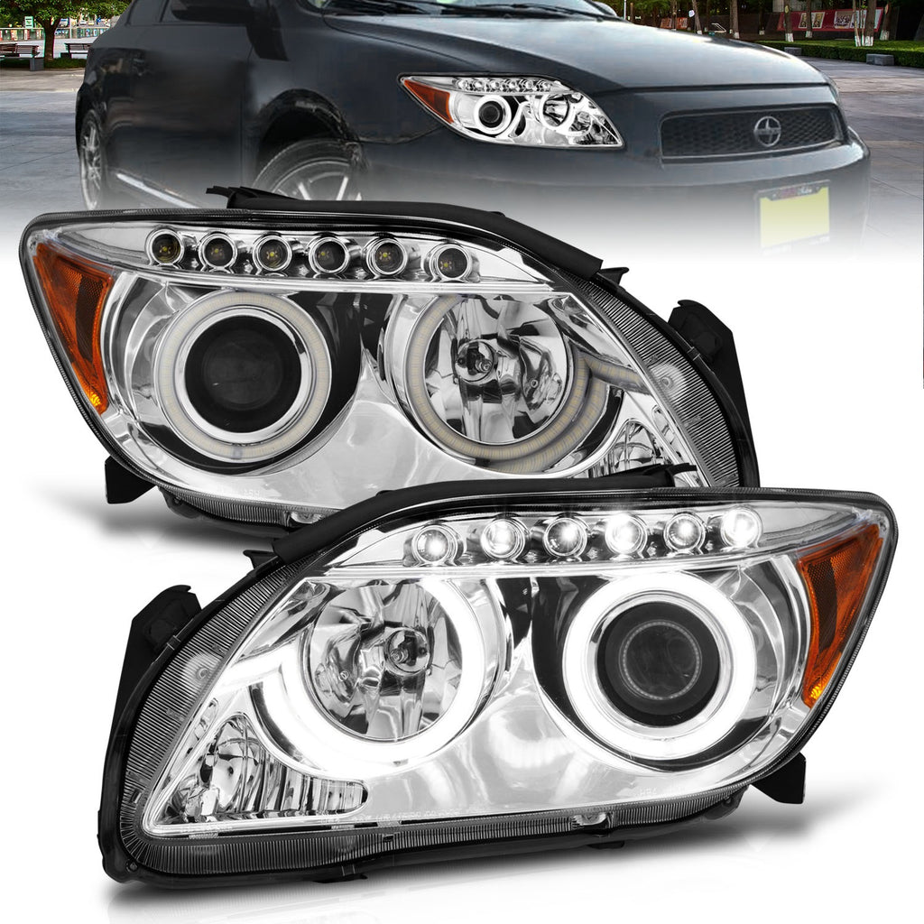 Anzo USA 121120 Projector Headlight Set w/Halo Fits 05-10 tC